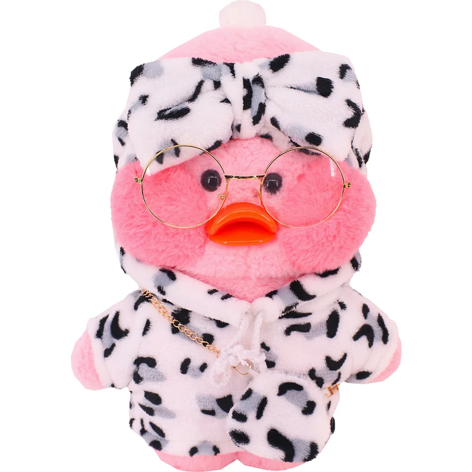 かわいいアヒル人形の服、黒シリーズぬいぐるみ動物モデル30センチ