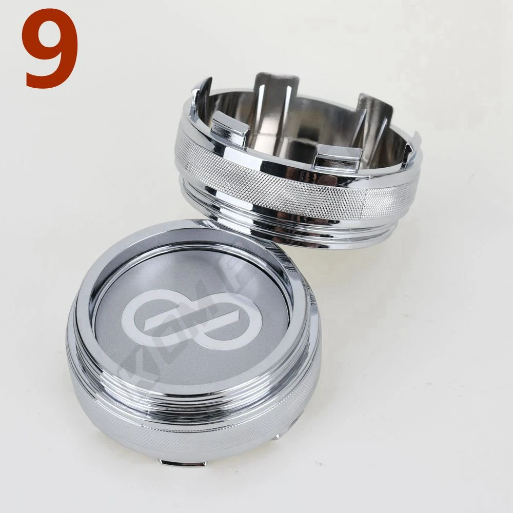 4PCS 61MM OD / 57.5MM ID Sport Rim Cap ENKEI Racing Sticker Centre Cap Rim Wheel Cover Hubcaps