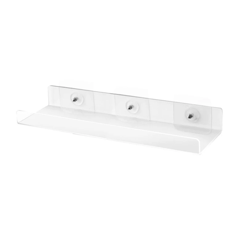 Acrylic Bathroom Shelves Wall Mounted Shower Shelve No Drilling Adhesive Thick Clear Storage & Display Shelves, Bathroom 4