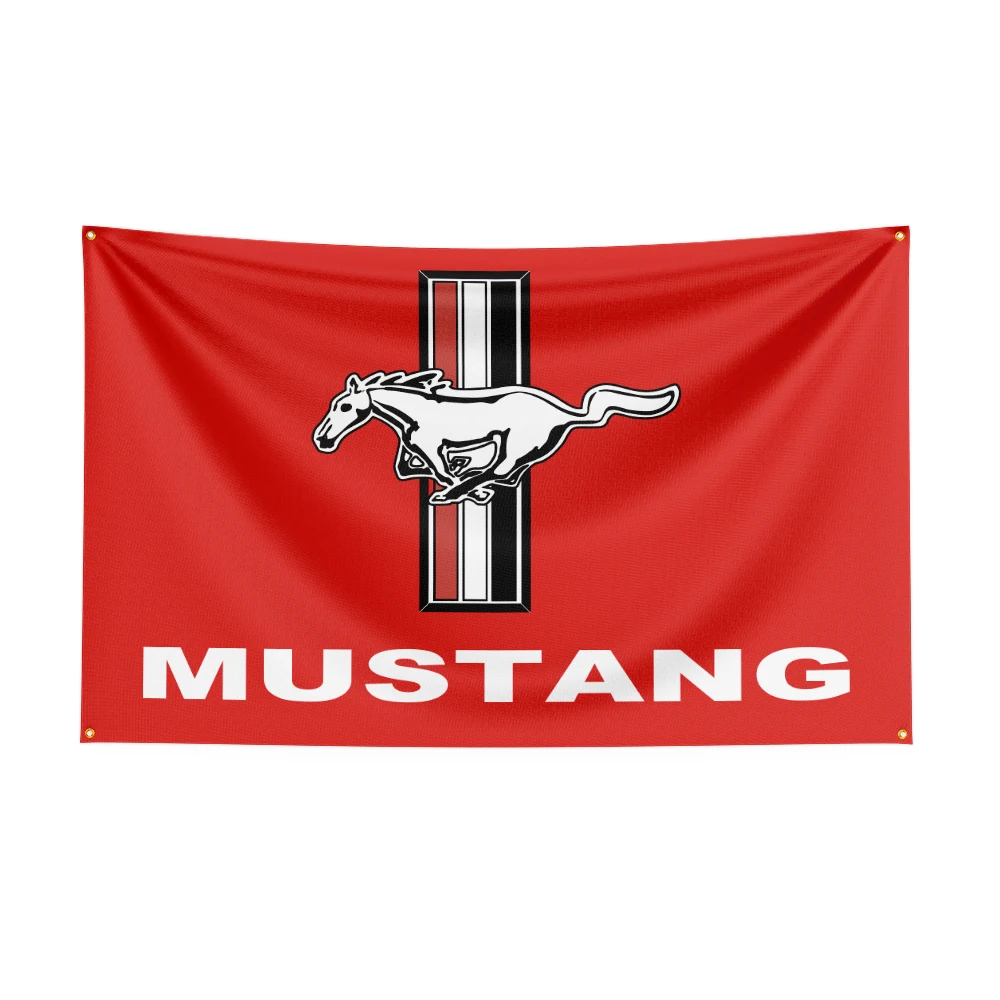 

3X5Ft Mustangs Racing car Flag For Decor