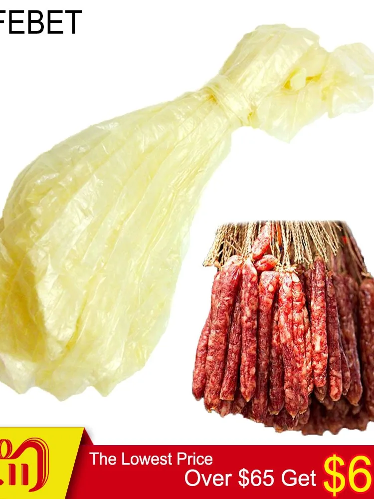 40mmx8M BBQ Casings for Sausage Salami Hot Dog Tools Meat Grinder Poultry Tools Sausage Packaging Kitchen