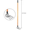 US  Ashman Various Assorted Garden Rakes (3-Pieces): 2-Bow Rakes and 1 Garden Hoe: 48 in. L Fiberglass Rubber Grip Handle 4