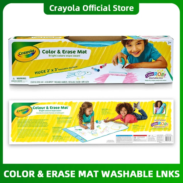 Crayola Reusable Color Erase Mat Travel Coloring Kit Children Painting Coloring  Kit Nontoxic Wipe Cloth Gift For Kids - Drawing Toys - AliExpress