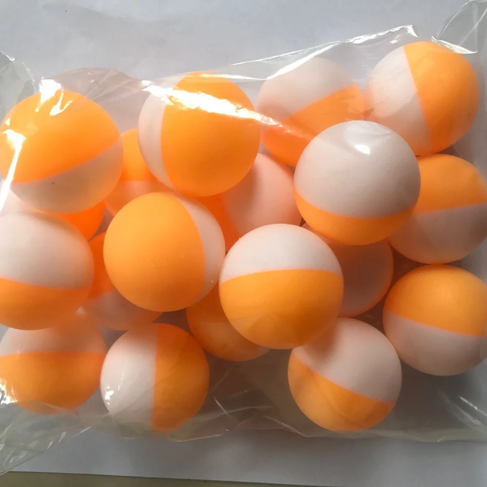 Description Picture 3 of itemCan Judge Rotation Trajectory Double Colors Seamed Table Tennis Balls 50pcs 40+mm 1-Star ABS Plastic Ping Pong Ball for Training