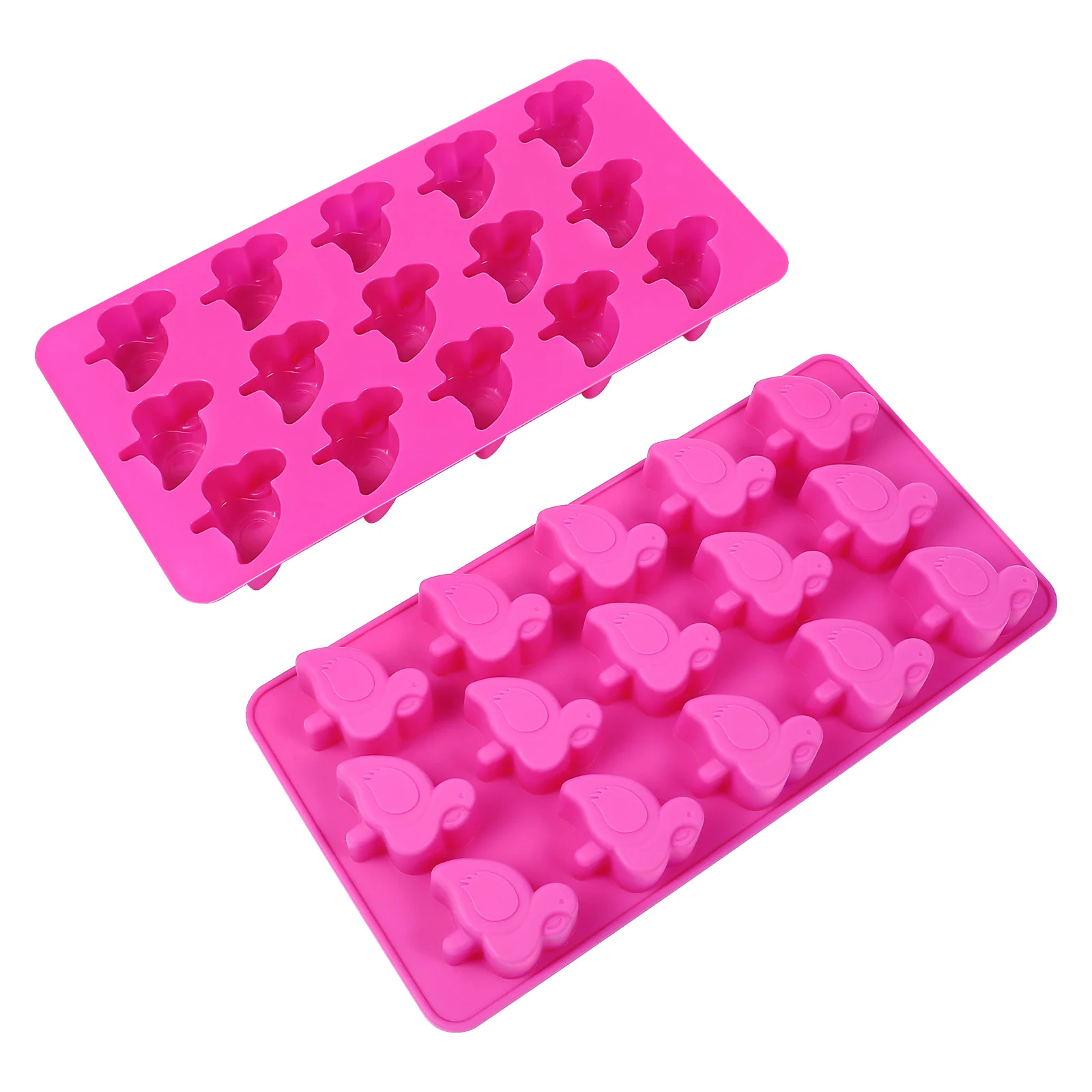 

2pcs Silicone Mold Star Flamingo Shaped Cake Molds Silicone Baking Molds Ice Molds Chocolate Flamingo Molds (Random Color)