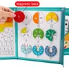 Children Magnetic Fraction Learning Math Toys Wooden Fraction Book Set Parish Teaching Aids Arithmetic Learning Educational Toys 3