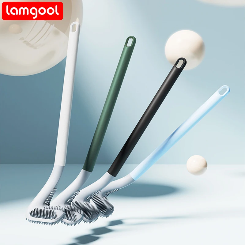 Lamgool 골프 화장실 브러시, 부드러운 강모, 긴 손잡이, 욕실 청소 도구, 화장실 청소 브러시, 벽 마운트, Wc 액세서리