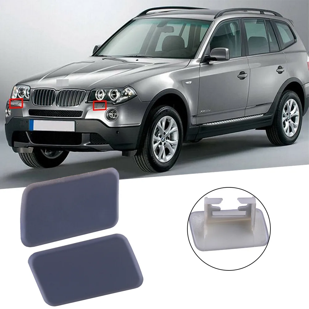 

2PCS Front Bumper Headlight Spray Cover Cleaning Cover For BMW X3 E83 04-10 Left & Right 3series E90E91 328i 335i M3 09-12