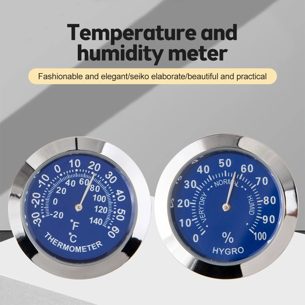 Mini Car Accessories Thermometer Hygrometer Home Automobiles Interior  Decoration Refrigerator Temperature And Humidity Meter 4.5