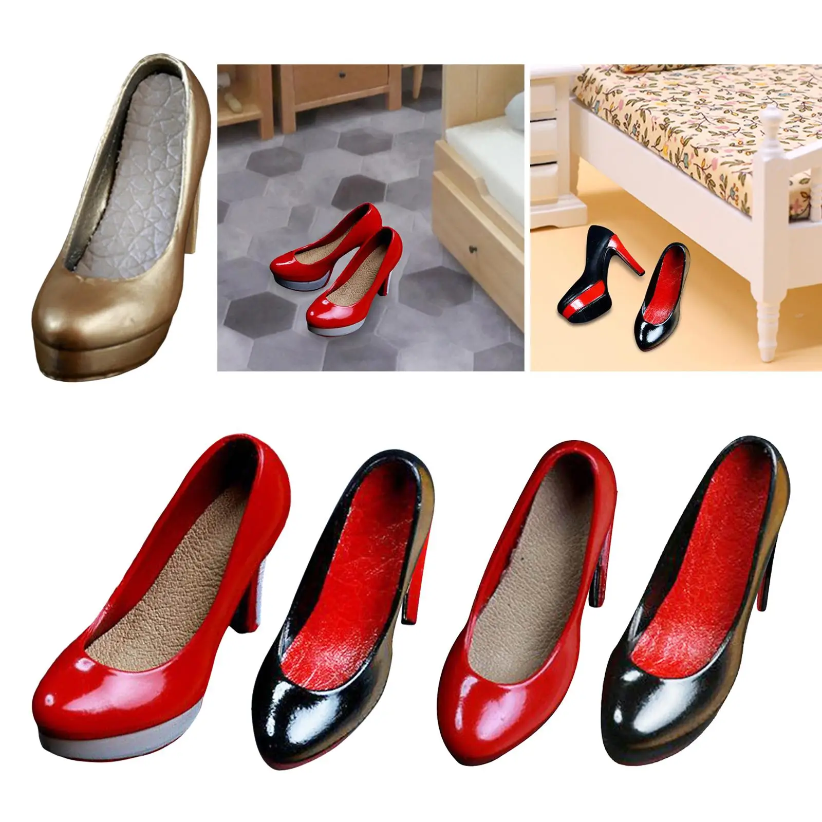 1/6 Scale Figure Pointed Toe Pumps Shoes Casual Fashion Male Figure High Heel