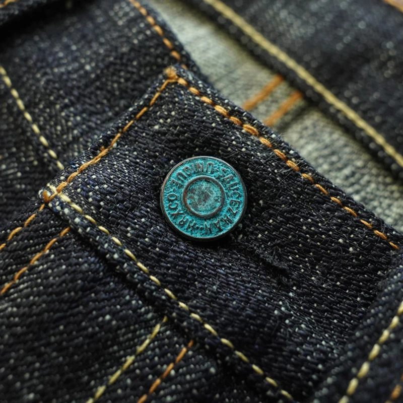 Sauce Zhan Mans Jeans Sanforized Selvedge Denim Jeans Limited EditionDouble-sided Dyeing 66 Fit 20 Oz 4