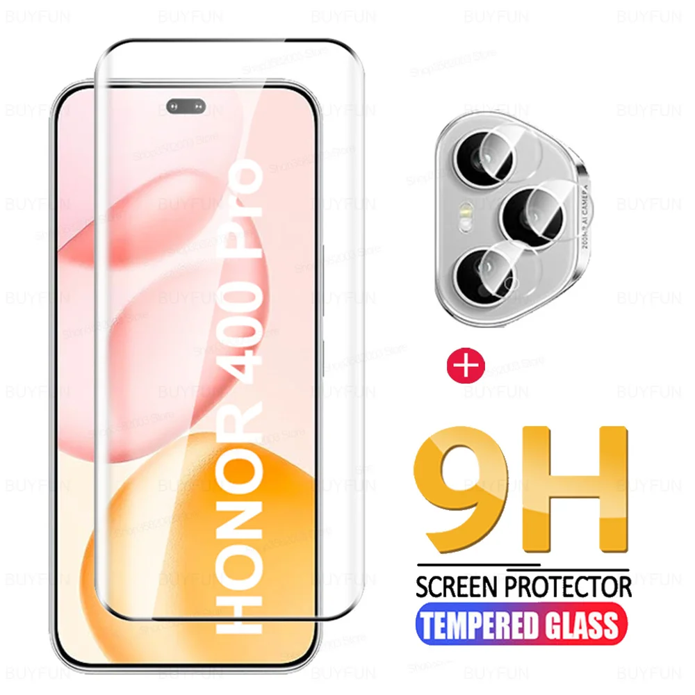 Premium 2-in-1 9D Curved Tempered Glass Screen and Camera Lens Protector, 6.7-Inch