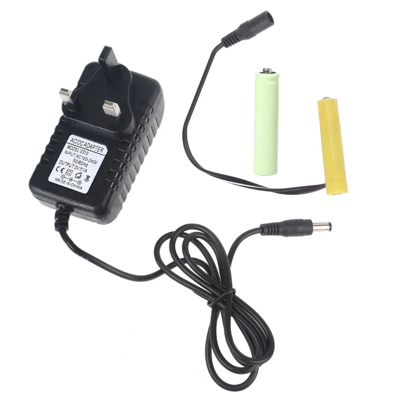 Eliminators Versatile Power Adapter AAA Replacement for 2 Batteries for Table Lamp Motion Trash Can Clock QXNF