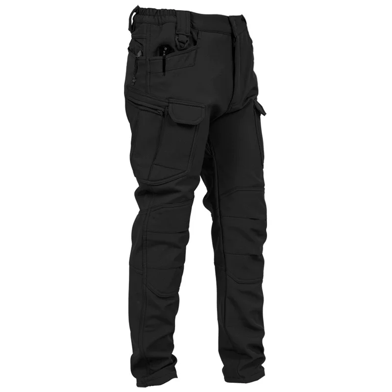 Men's Tactical Pants Fleece Warm Casual Work Pants Wear-resistant Dirt resistant Thick Mountaineering Pants