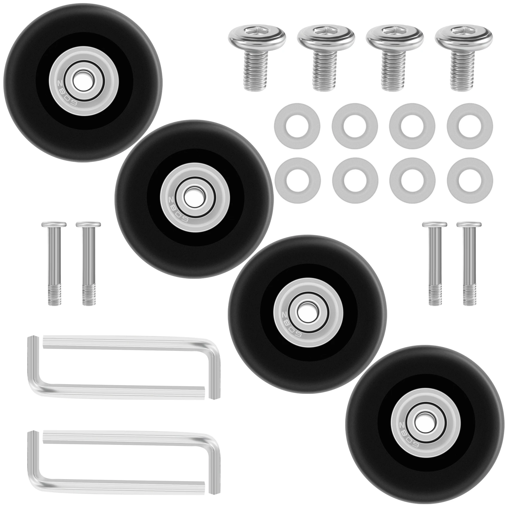 Tire Changing Tool Kit OD 50mm 4 Sets of Luggage Suitcase Replacement Wheels Axles Deluxe Repair Tool
