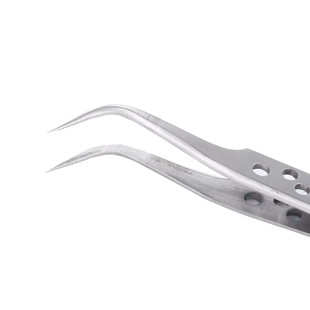 Electronics industrial tweezers anti-static curved straight tip precision stainless forceps phone repair hand tools sets