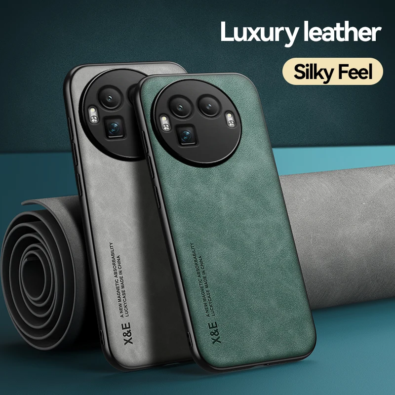 Magnetic Shockproof Leather Phone Case with Silicone Soft Cover