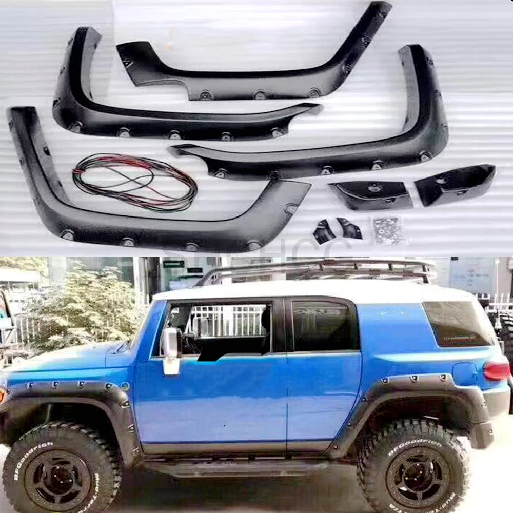 4pcs Carbon Fiber Style Car Wheel Eyebrow Arch Protector Trim Lips Fender Flares