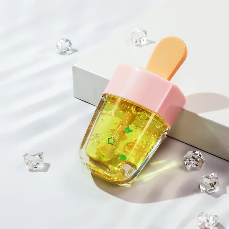 Lip Makeup Ice Cream Lip Glaze Glitter Liquid Lipstick Long Lasting Waterproof Moisturizing Candy Color Lip Gloss Cute Oil