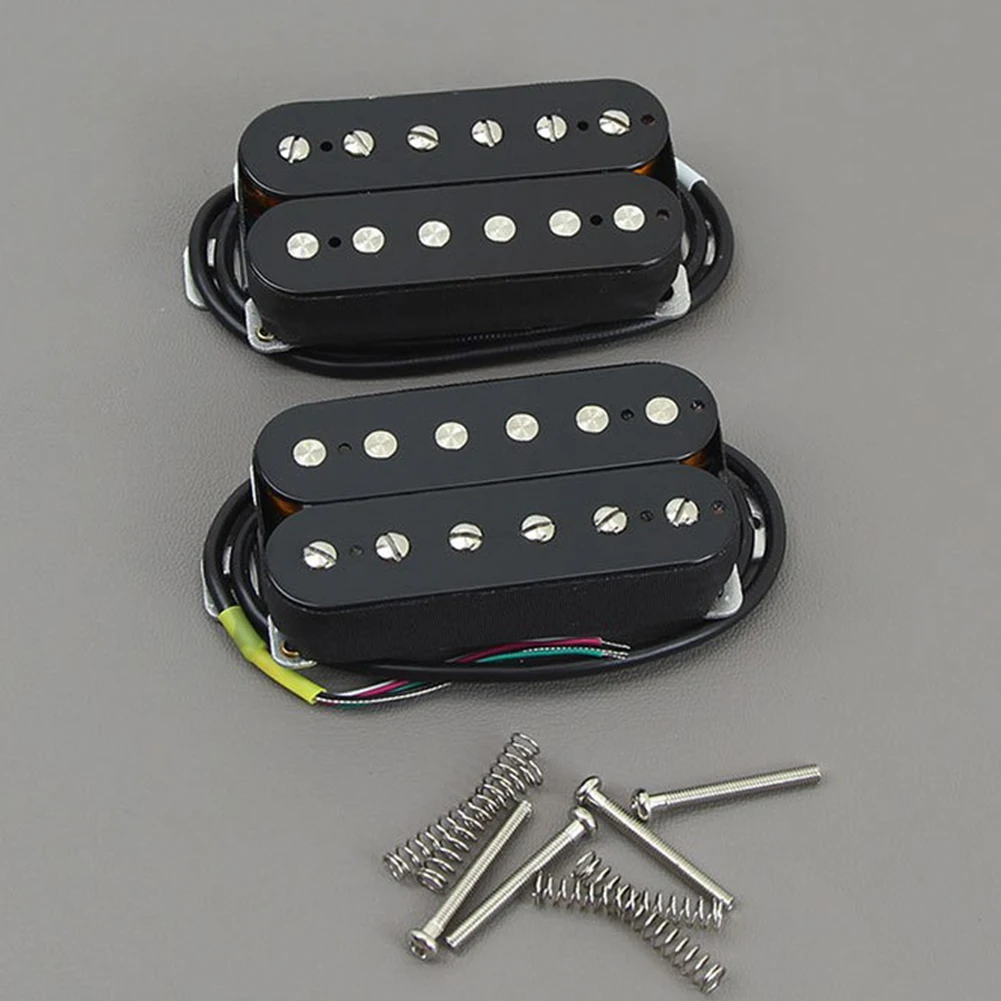 

FLEOR Alnico 2pcs Alnico 5 Humbucker Pickup Double Coil Electric Guitar Pickup Neck And Bridge Zebra Color For ST SQ Guitars