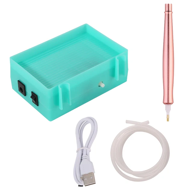 Electric Diamond Painting Pen Kit – USB Vacuum Suction, Adjustable Power, Quiet, With Storage Bag & Tips