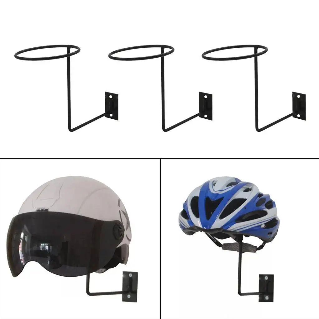 Motorcycle Helmet Holder 3/ 6pcs Motorcycle Helmet Holder Stand Wall Mounted Hat Holder Stand Heavy Duty Helmet Cowboy Hat Rack Hanger Hook motorcycle helmet holder