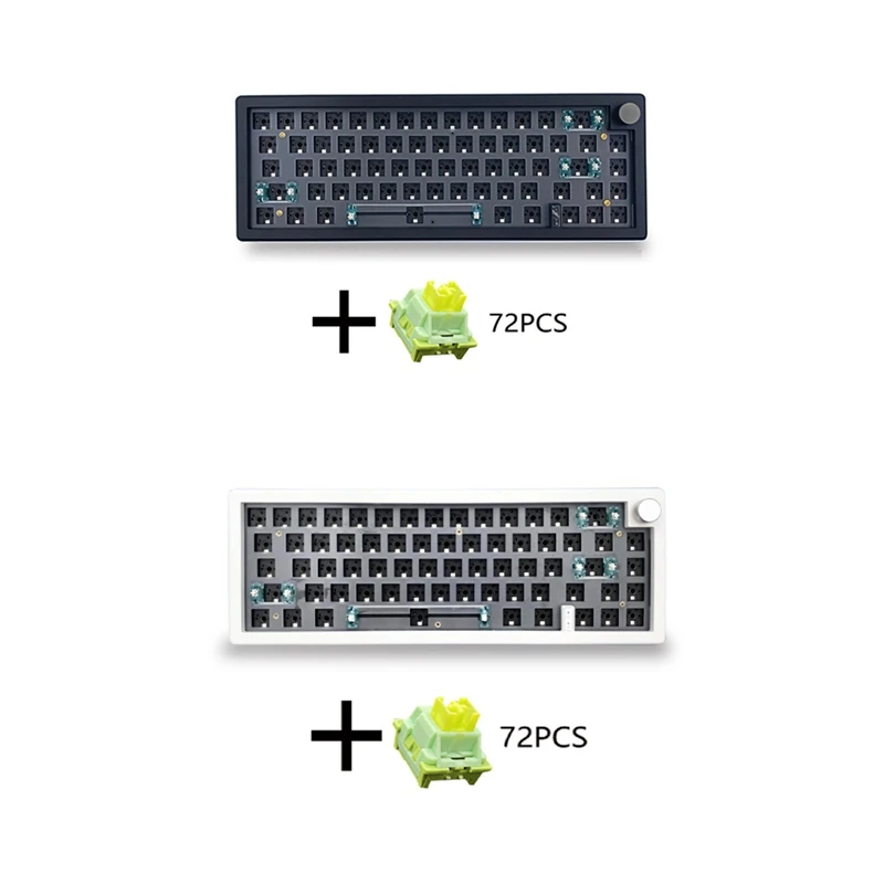 

GMK67 Customization Mechanical Keyboard+Lime Mute Switch Kit Support Hot-Swappable RGB Backlight Mechanical Keyboard