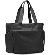 Bagelite Work Tote Bags for Women, Lightweight Gym Tote with Zipper, Quilted Nurse Bag for Travel