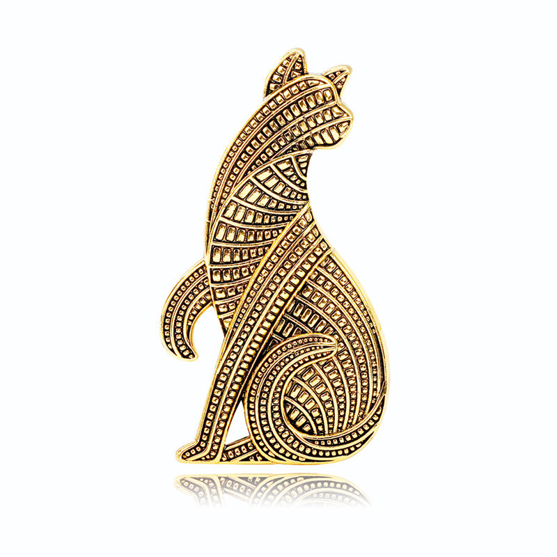 Vintage Animal Tiger Brooch Personality Cool Style Temperament Clothing Decorative Accessory