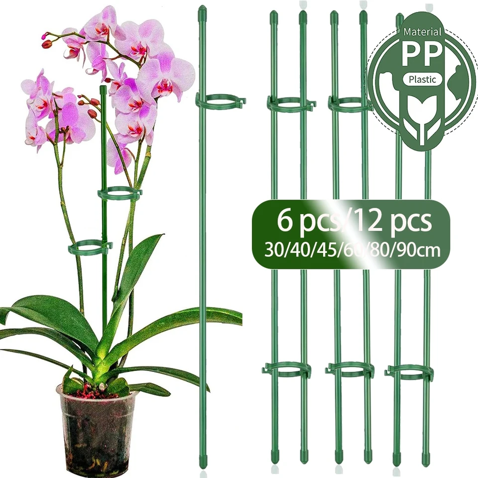 30 pz Bastoni di Bambù Verde Supporto per Pianta Bastone di Fiore Asta di Orchidea Bastoni per Pianta per Il Supporto di Pianta di Ve Arrampicata Dropshipping Caldo  15