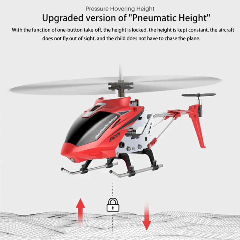S107H  2.4G 3 Channel RC Helicopter Remote Control Helicopter Auto-hover Gyro Stabilization with LED light Mini RC Toy for Kids 3