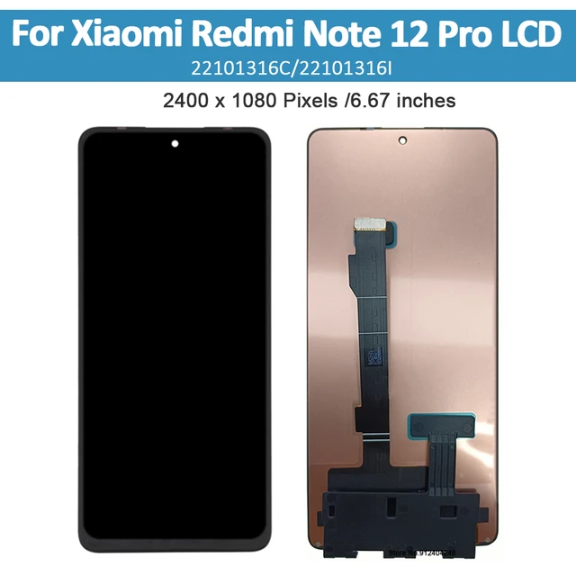 Original For Xiaomi Redmi Note 12 pro LCD Display 22101316C 2210 Screen  Touch Panel Digitizer For Redmi note 12pro Display Part - AliExpress
