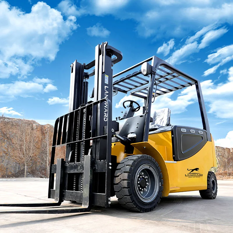 Four-Wheel Hydraulic Lift Forklift Ride-On Electric Forklift 3 Ton Heavy-Duty Handling Loading And Unloading Customized