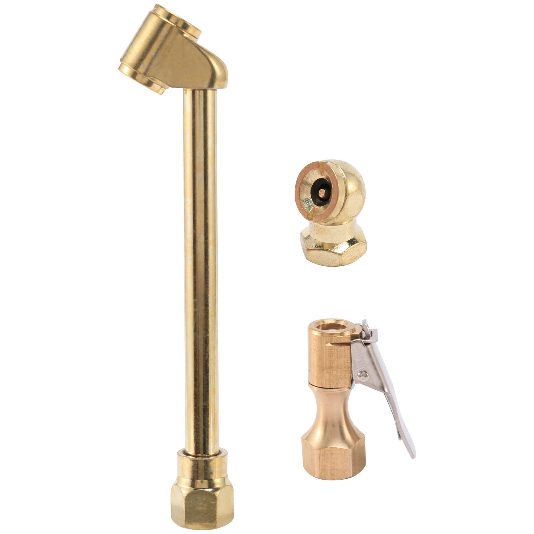 

Набор из 3 сверхмощных латунных патронов, латунный патрон 1/4 дюйма для накачки шин, манометр, аксессуары для компрессора