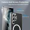 For Samsung Galaxy S23 Ultra Plus Luxury Metal Bezel Drop Resistant Back Cover Aluminum Alloy Frame Translucent Matte Back Coque 4
