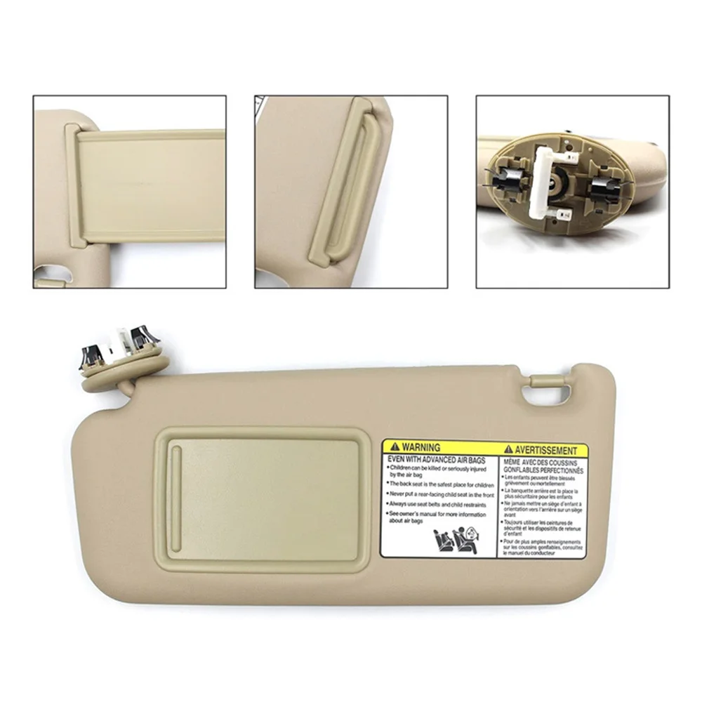 자동차 왼쪽 오른쪽 교체 선 바이저 블록 쉐이드, 도요타 RAV4 2006-2013 74320-42501-B2 74320-42501-A1 드라이버 그레이 베이지