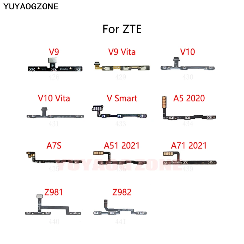 

Power Button Switch Volume Mute Button On / Off Flex Cable For ZTE Blade V9 Vita 10 A5 2020 A7S A7020 A51 A71 2021 Z981 Z982