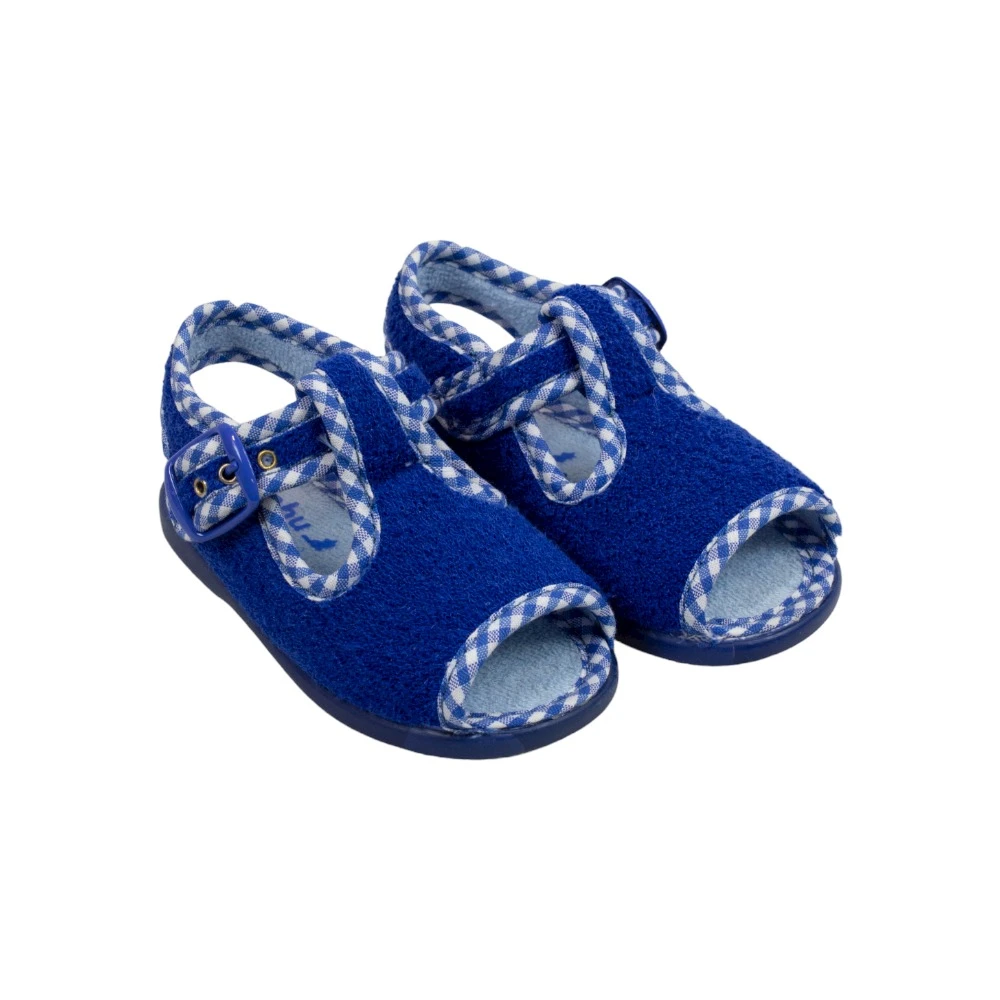 Zapatillas Estar por Niños Unisex, Marca Michu Azul 1035, Zapatilla toalla para Niña,