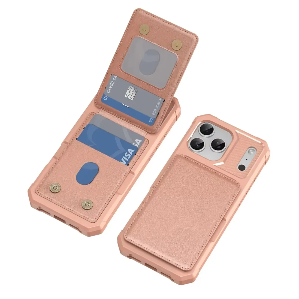 Premium PU Leather Flip Phone Case with Wallet Card Holder and Bracket - Soft TPU Back Cover