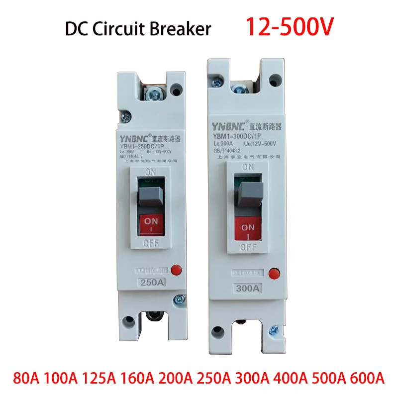 

1P DC Circuit Breaker 12V 24v 48V 96V 120V 80A 100A 125A 160A 200A 250A 300A 400A 500A Solar Cells Protector RV Battery Isolator