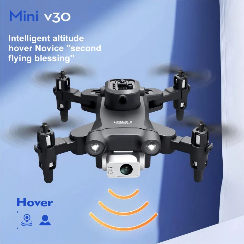 Drone Mini V30 8K HD Noir - Caméra Ultra HD avec VR