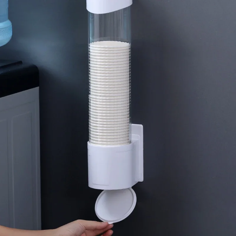 Water Dispenser Paper Cup Holder Disposable Paper Cup Plastic Dispenser Automatic Divider Household Convenience paper cup dispenser