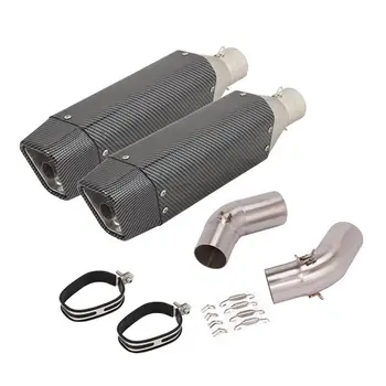 Exhaust Pipe For Ducati Monster 696 695 795 796 1100 Motorcycle Escape Left Right Muffler Mid Pipe Connect Tube With DB Killer