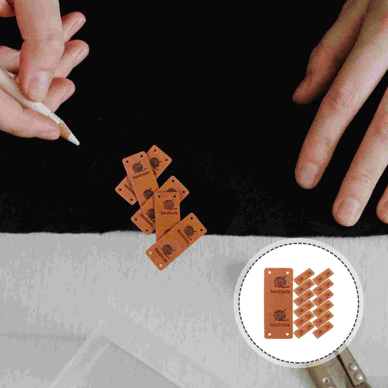 

50 Pcs Label Crochet Needle Fabric Sewing Tags Manual Handmade Labels Clothes DIY