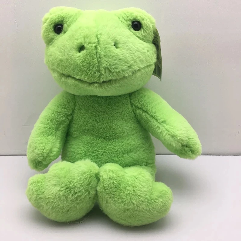 40cm Green Frog Plush Toy Build A Bear Soft Stuffed Doll  Frog Plushie Figure Doll Kids Christmas Gift Room Decor