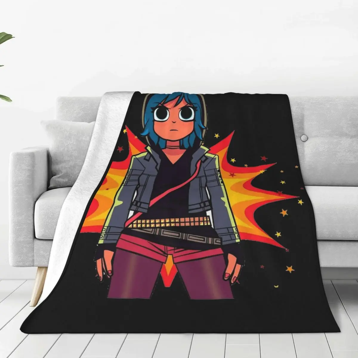 Ramona Flowers Scott Pilgrim Coperta Scott Pilgrim Vs The World Peluche Divertenti Coperte Traspiranti Per Coprisedia Divano