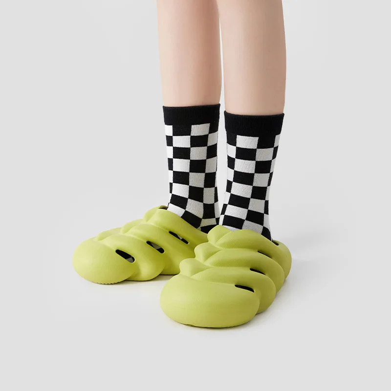 Skeleton Slippers Women's Summer Indoor Household Thick Bottom Non-slip Feces Couple Sandals And Slippers