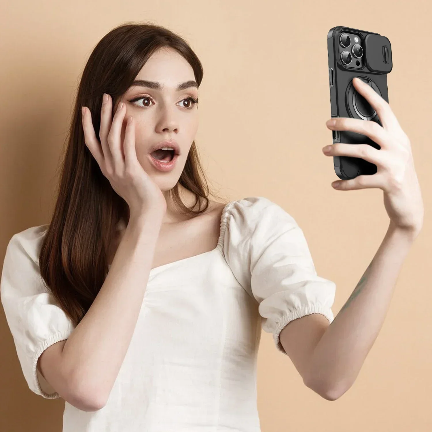 Magnetic Rugged Armor Case For iPhone 16 15 Pro Max Plus Camera - Detail 7
