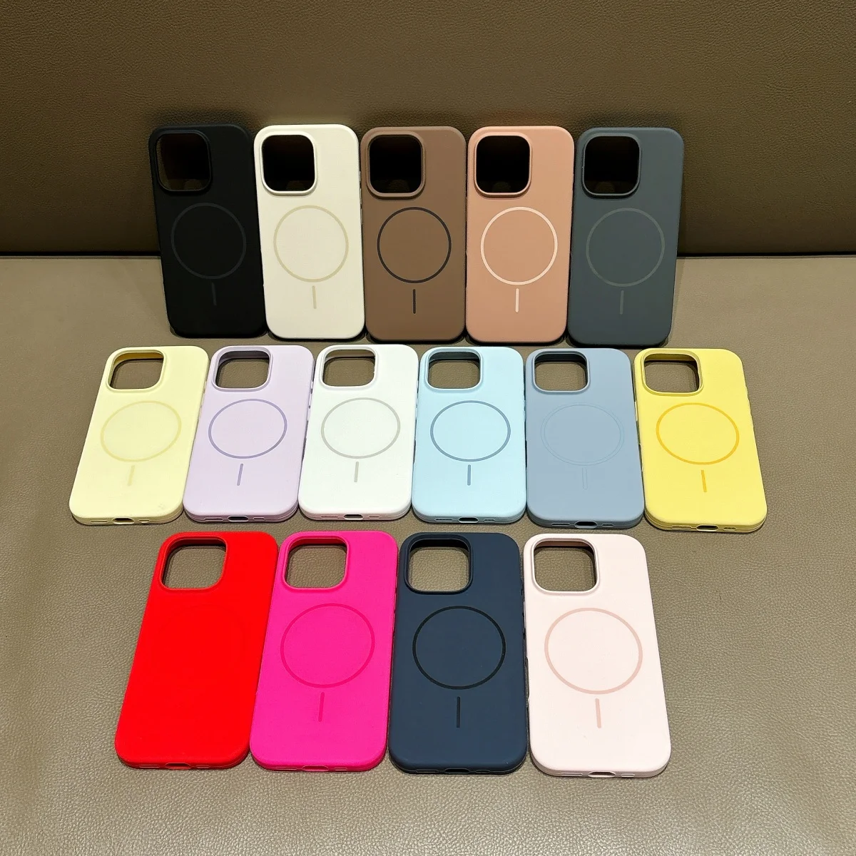 Vibrant Silicone Fluorescent Phone Case with Magsafe Compatibility