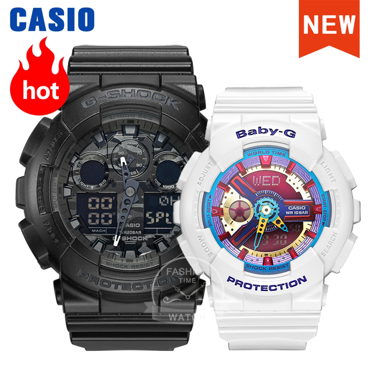 

Casio original watch shockproof couple top brand luxury suit LED digital waterproof quartz sports watch